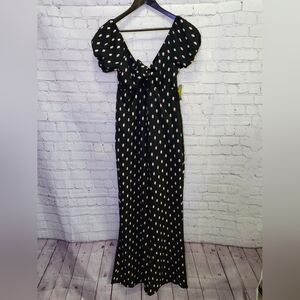 Nordstrom Velvet Torch Los Angeles Jumpsuit Womens Medium Black Wide Leg